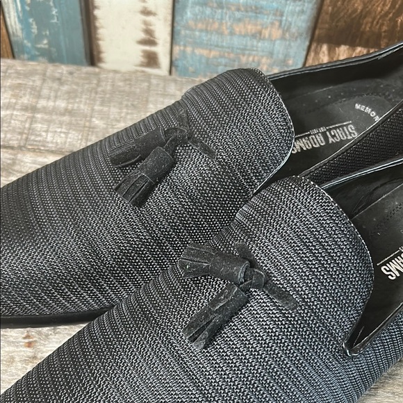 Stacy Adam’s 11.5 Black Textured Men's Loafers with tassels - Picture 13 of 16